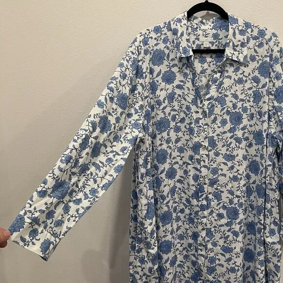 J. Jill A-line linen-blend maxi dress Floral 3XL Party Vacation Clean girl - Picture 6 of 12